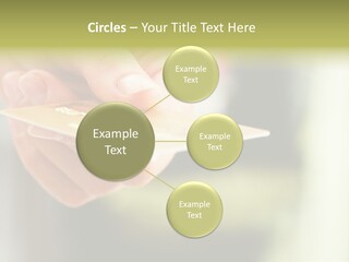 A Person Holding A Credit Card In Their Hand PowerPoint Template