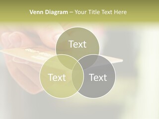 A Person Holding A Credit Card In Their Hand PowerPoint Template