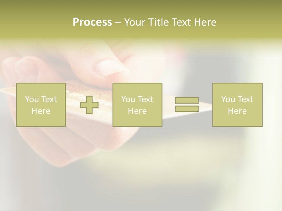 A Person Holding A Credit Card In Their Hand PowerPoint Template