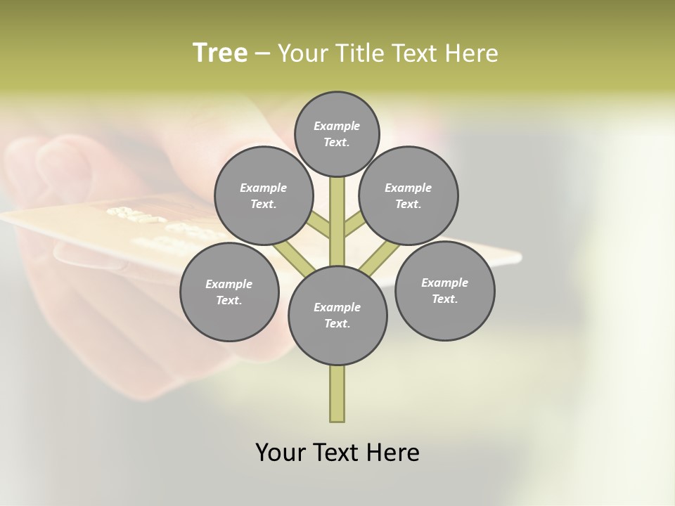 A Person Holding A Credit Card In Their Hand PowerPoint Template