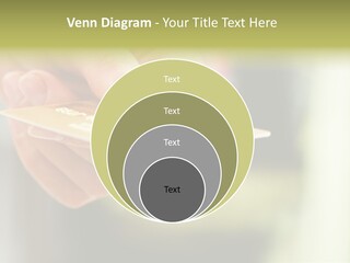 A Person Holding A Credit Card In Their Hand PowerPoint Template