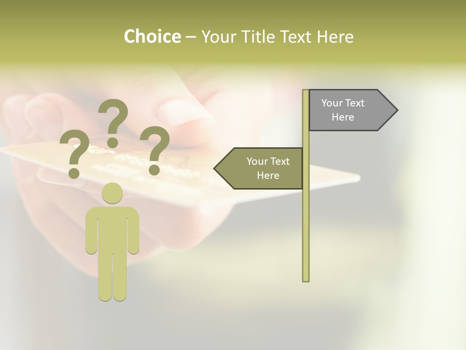 A Person Holding A Credit Card In Their Hand PowerPoint Template