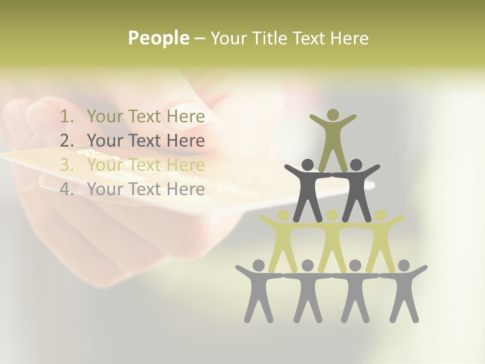 A Person Holding A Credit Card In Their Hand PowerPoint Template