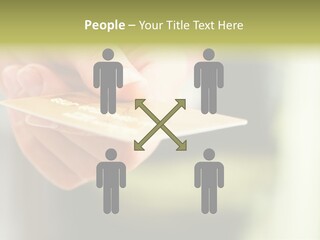 A Person Holding A Credit Card In Their Hand PowerPoint Template