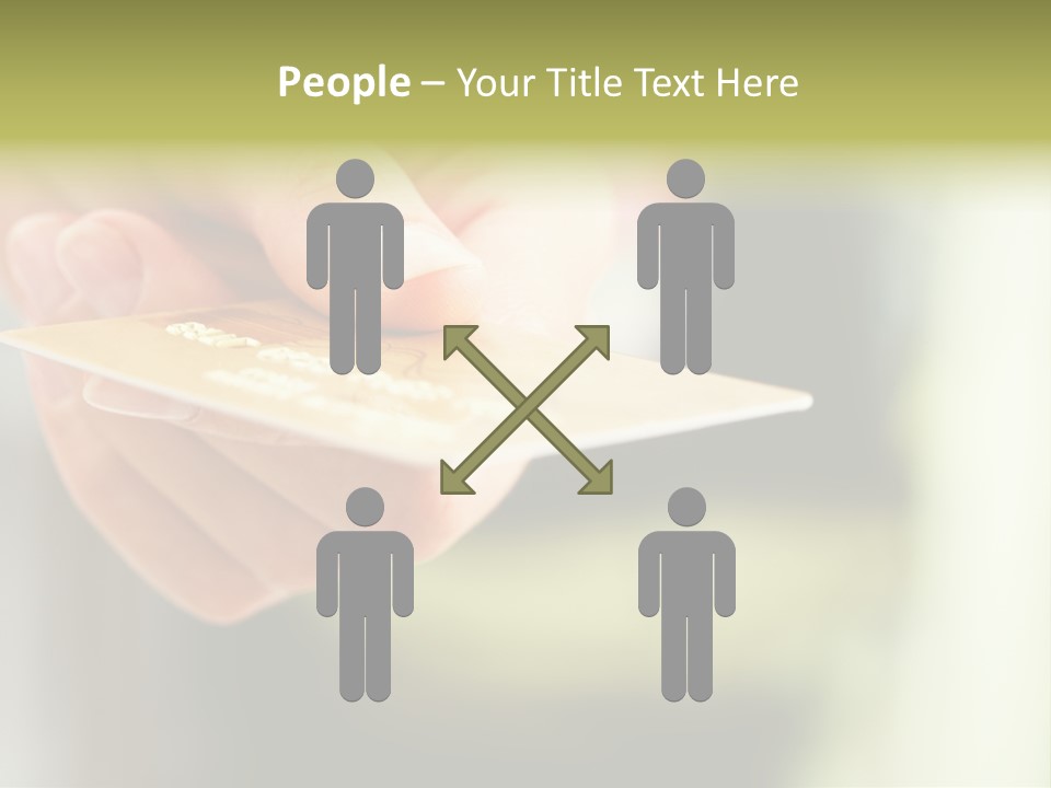 A Person Holding A Credit Card In Their Hand PowerPoint Template