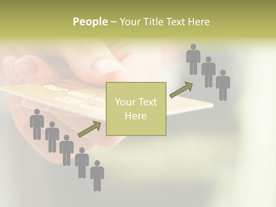A Person Holding A Credit Card In Their Hand PowerPoint Template