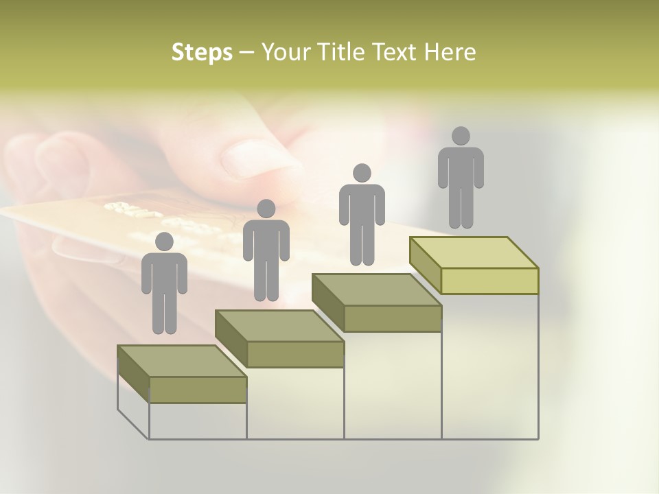 A Person Holding A Credit Card In Their Hand PowerPoint Template