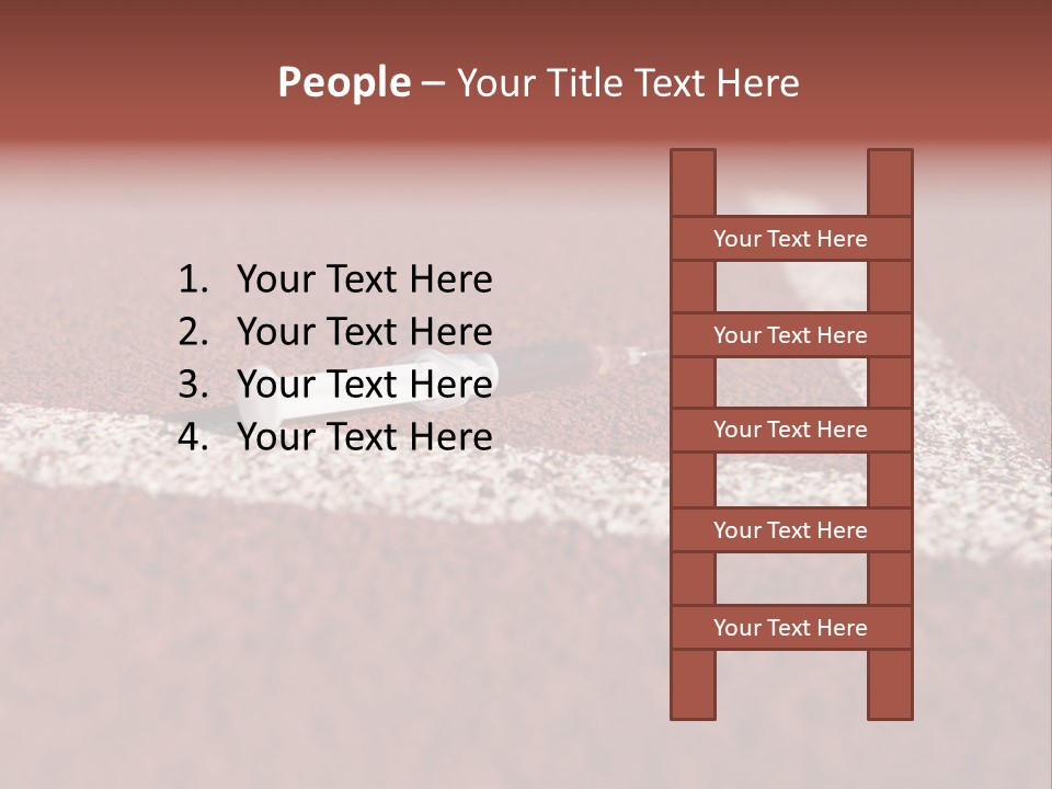 A Blood Dropper Laying On A Tennis Court PowerPoint Template