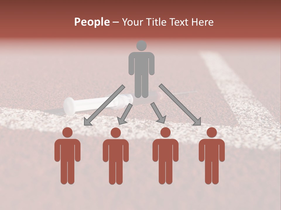 A Blood Dropper Laying On A Tennis Court PowerPoint Template