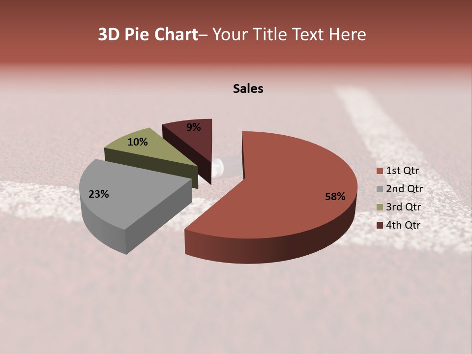 A Blood Dropper Laying On A Tennis Court PowerPoint Template