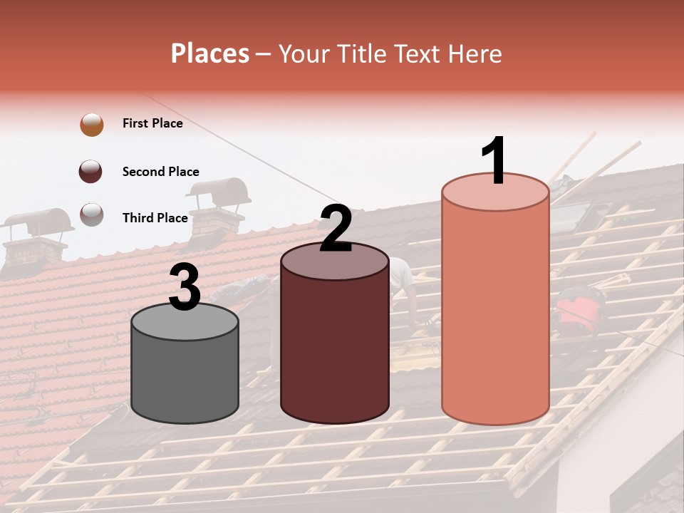 A Couple Of Men Working On A Roof PowerPoint Template