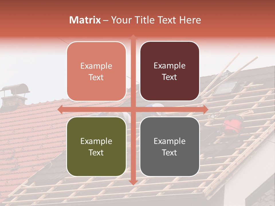 A Couple Of Men Working On A Roof PowerPoint Template