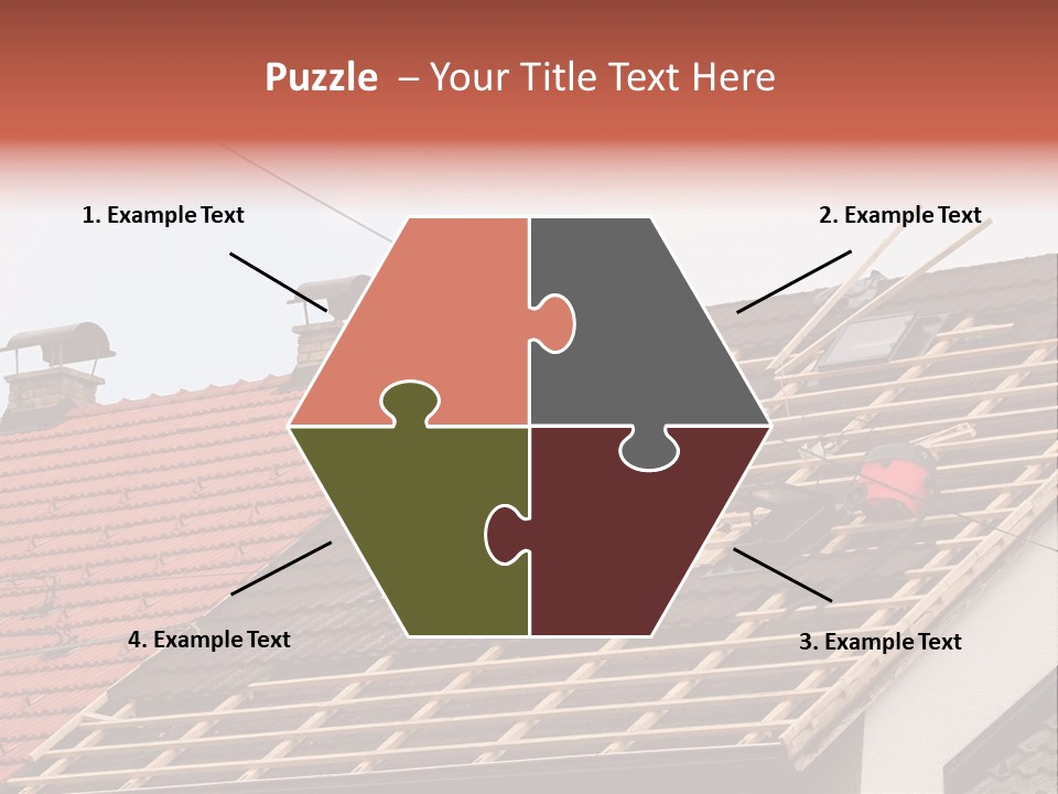 A Couple Of Men Working On A Roof PowerPoint Template