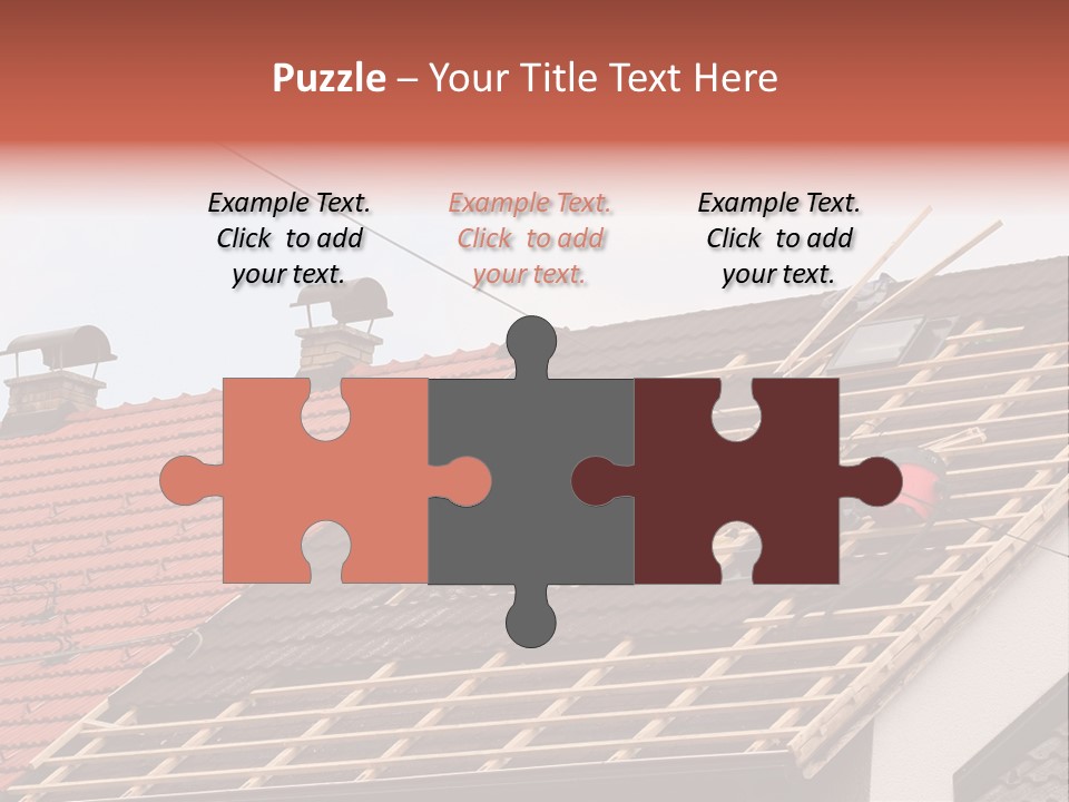 A Couple Of Men Working On A Roof PowerPoint Template