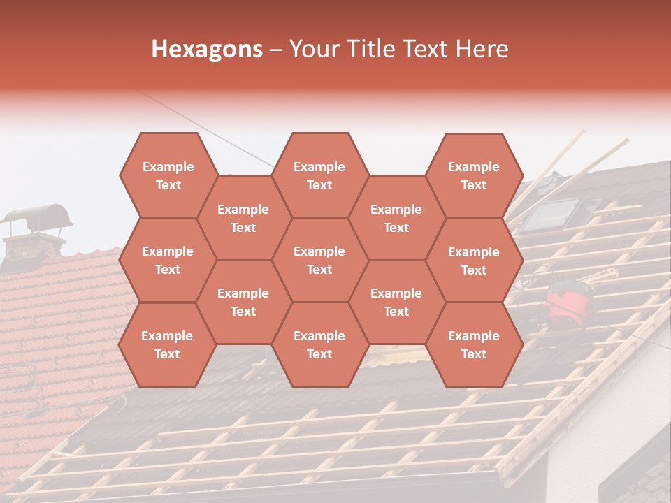 A Couple Of Men Working On A Roof PowerPoint Template