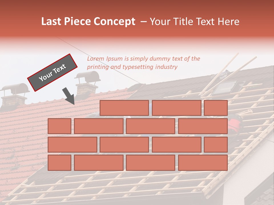 A Couple Of Men Working On A Roof PowerPoint Template