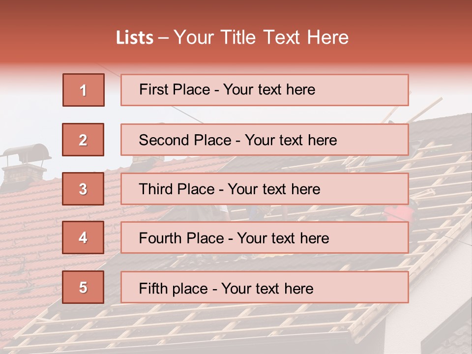 A Couple Of Men Working On A Roof PowerPoint Template