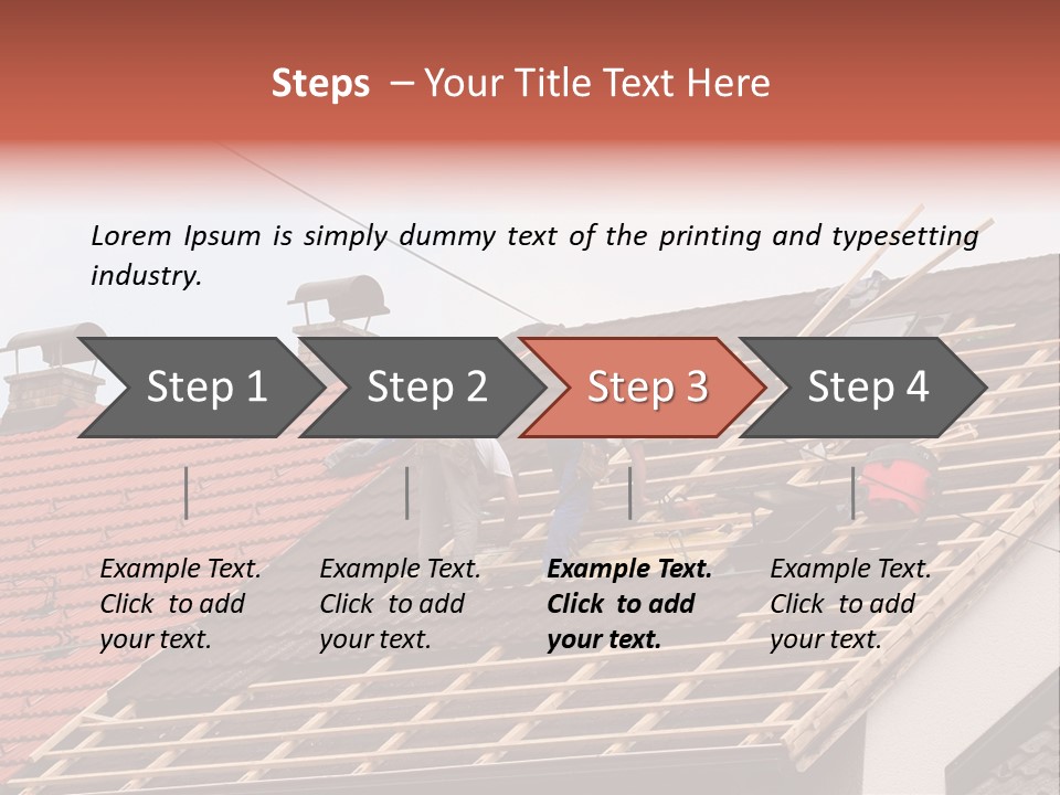 A Couple Of Men Working On A Roof PowerPoint Template