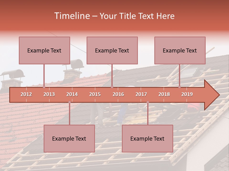 A Couple Of Men Working On A Roof PowerPoint Template