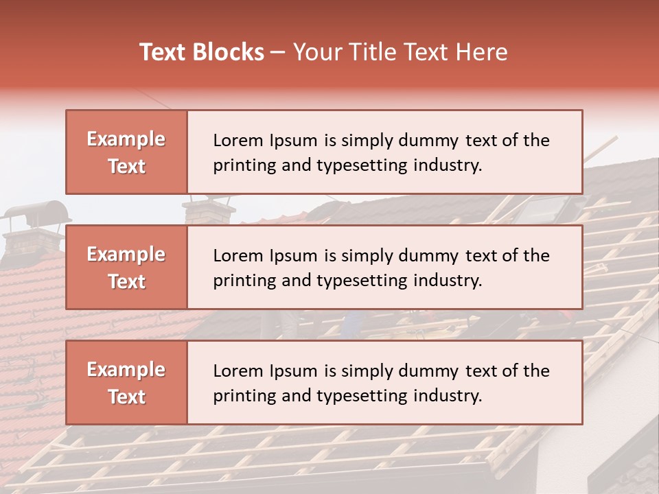 A Couple Of Men Working On A Roof PowerPoint Template