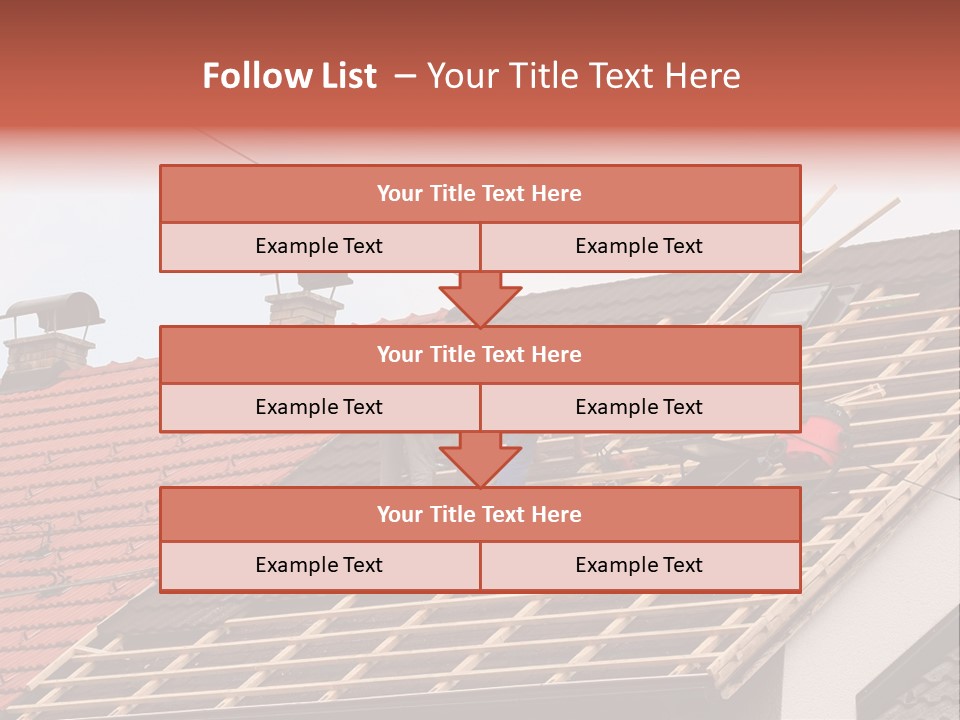 A Couple Of Men Working On A Roof PowerPoint Template