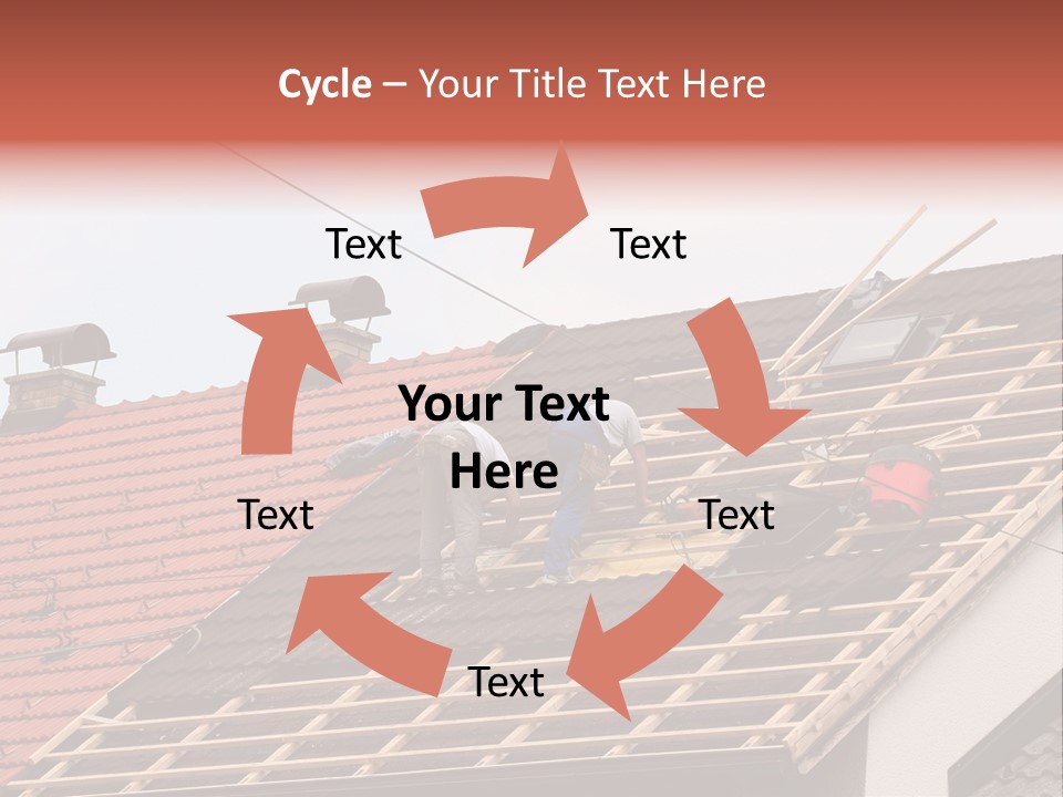 A Couple Of Men Working On A Roof PowerPoint Template