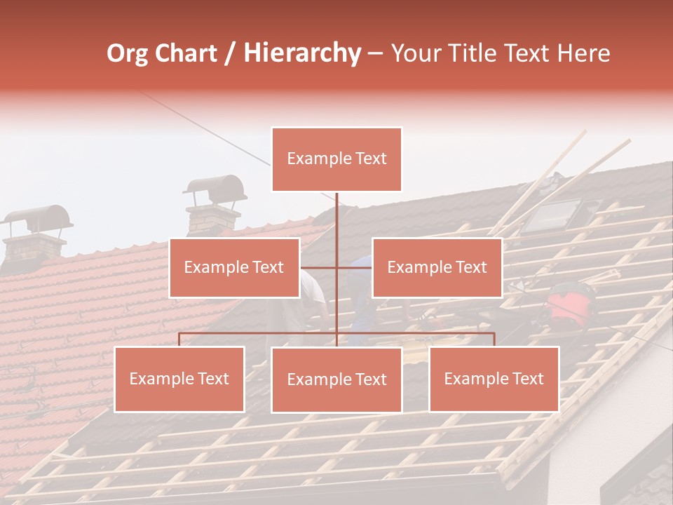 A Couple Of Men Working On A Roof PowerPoint Template