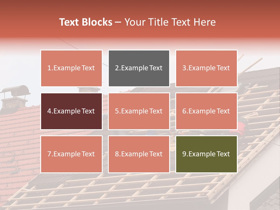 A Couple Of Men Working On A Roof PowerPoint Template