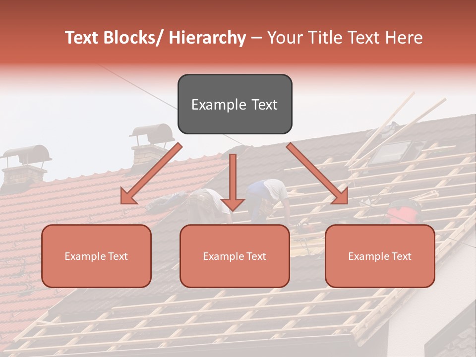 A Couple Of Men Working On A Roof PowerPoint Template