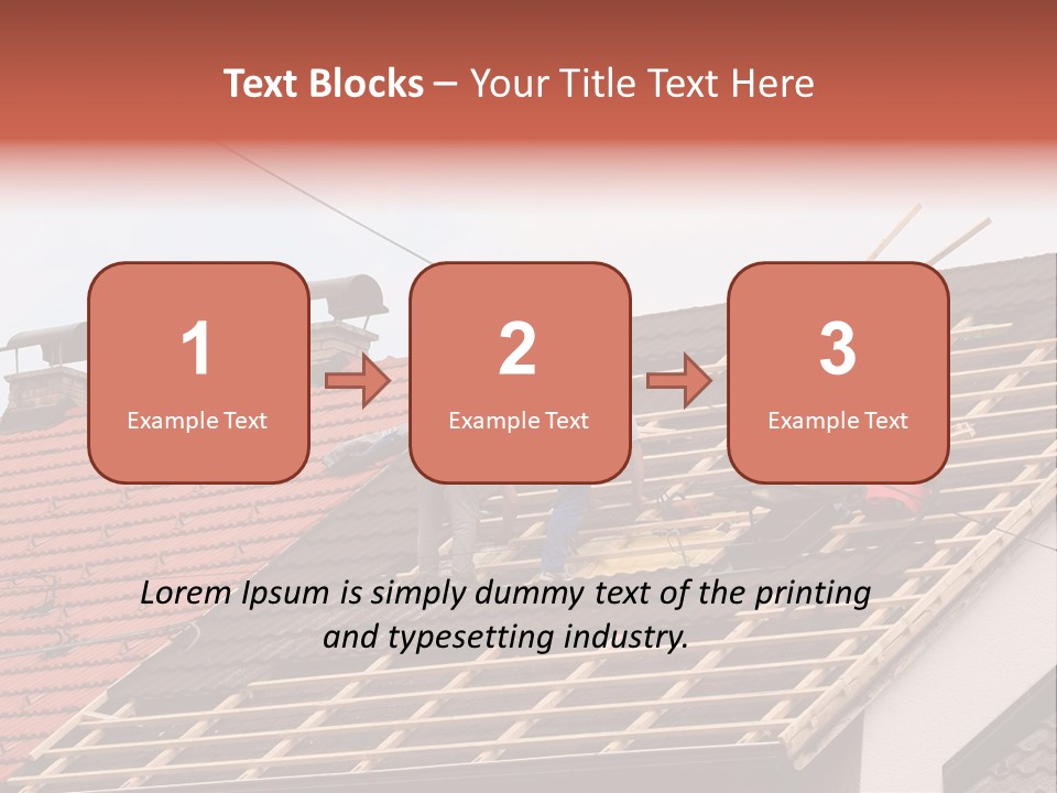A Couple Of Men Working On A Roof PowerPoint Template