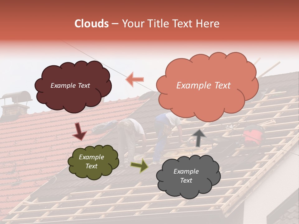A Couple Of Men Working On A Roof PowerPoint Template