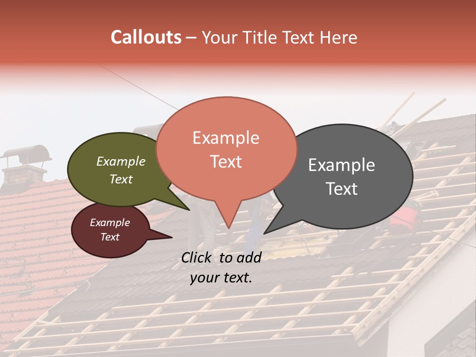 A Couple Of Men Working On A Roof PowerPoint Template