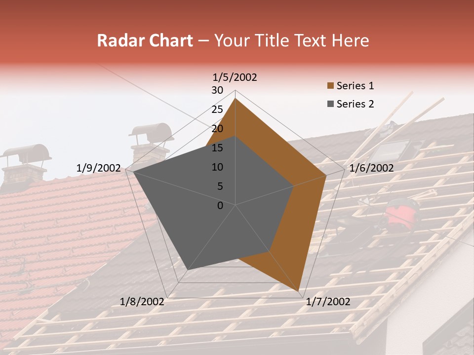 A Couple Of Men Working On A Roof PowerPoint Template