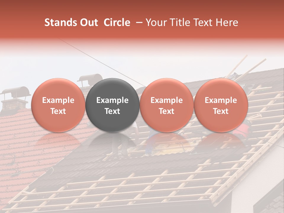 A Couple Of Men Working On A Roof PowerPoint Template