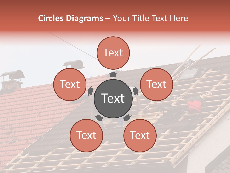 A Couple Of Men Working On A Roof PowerPoint Template