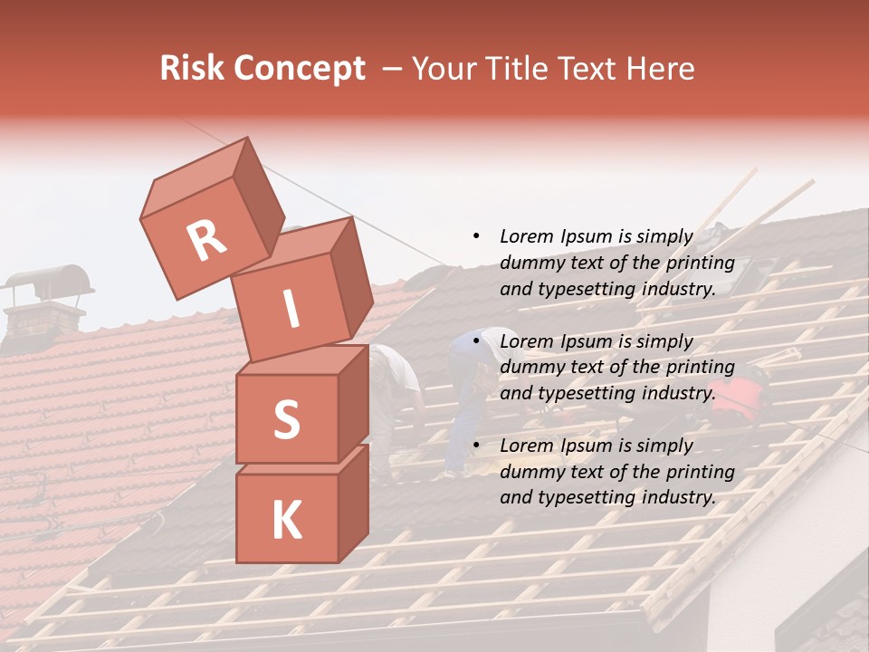 A Couple Of Men Working On A Roof PowerPoint Template