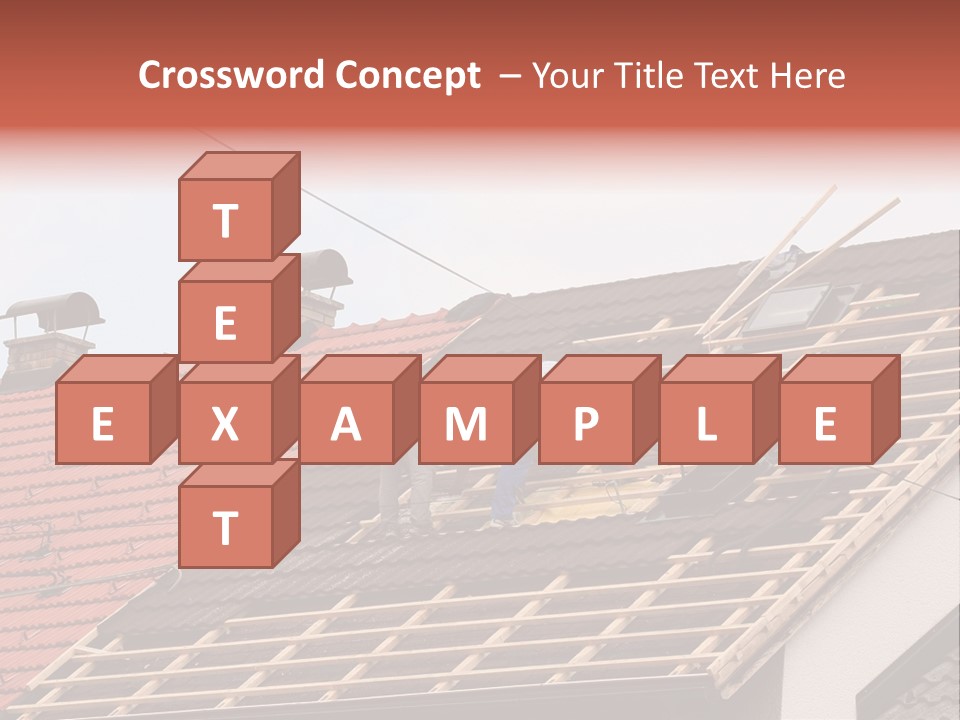 A Couple Of Men Working On A Roof PowerPoint Template