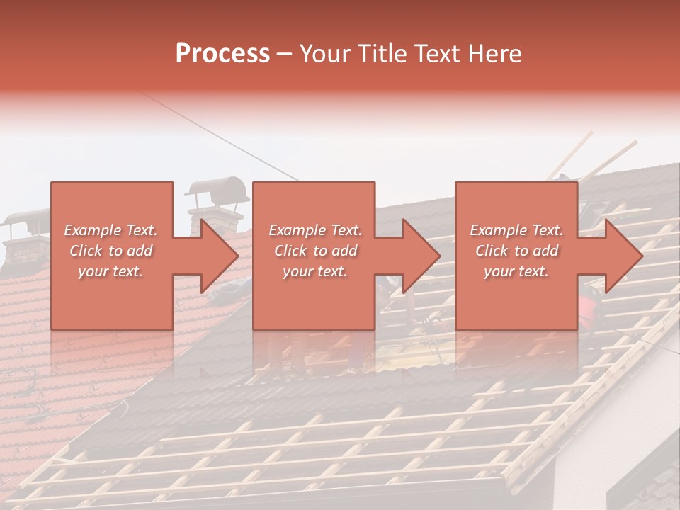 A Couple Of Men Working On A Roof PowerPoint Template