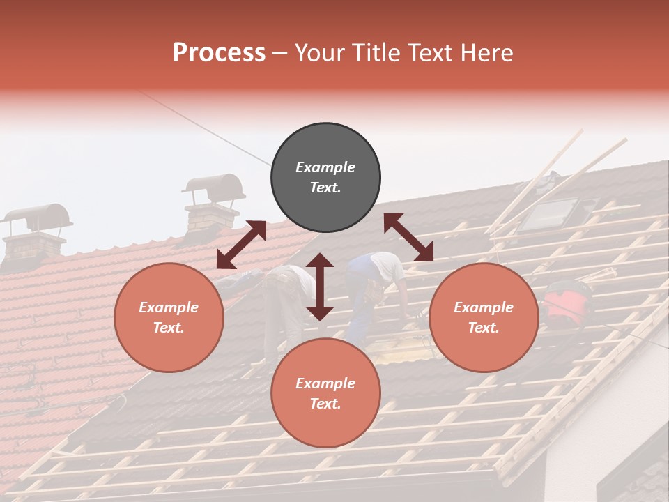 A Couple Of Men Working On A Roof PowerPoint Template