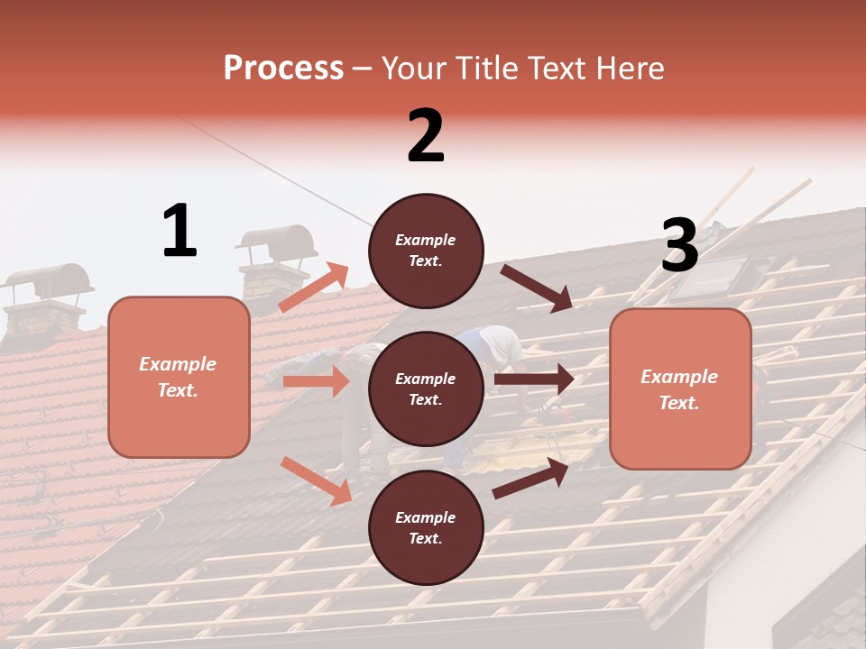 A Couple Of Men Working On A Roof PowerPoint Template