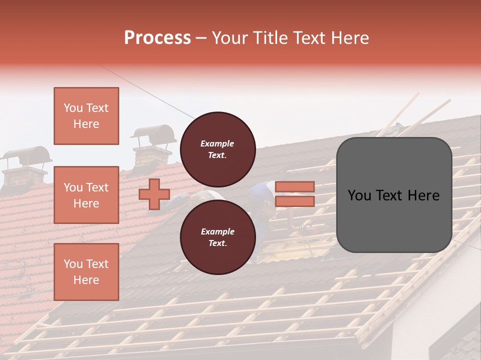 A Couple Of Men Working On A Roof PowerPoint Template