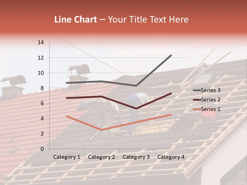 A Couple Of Men Working On A Roof PowerPoint Template