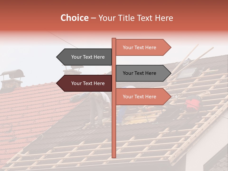 A Couple Of Men Working On A Roof PowerPoint Template