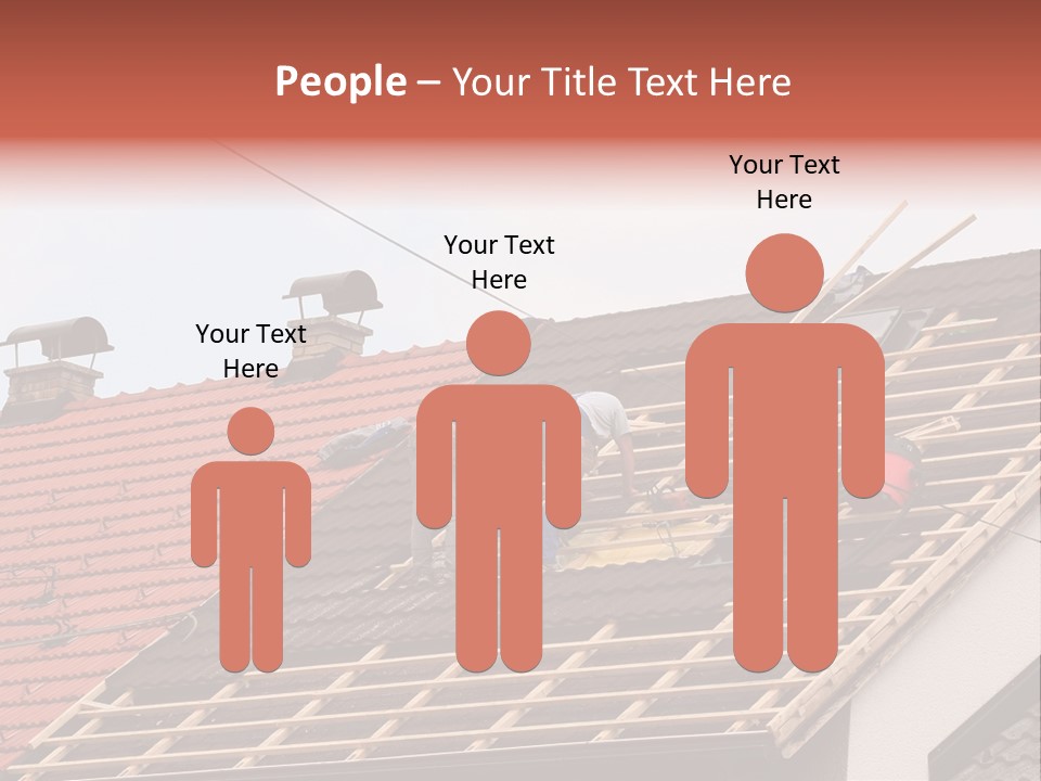 A Couple Of Men Working On A Roof PowerPoint Template