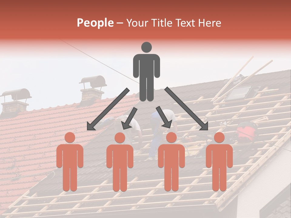 A Couple Of Men Working On A Roof PowerPoint Template