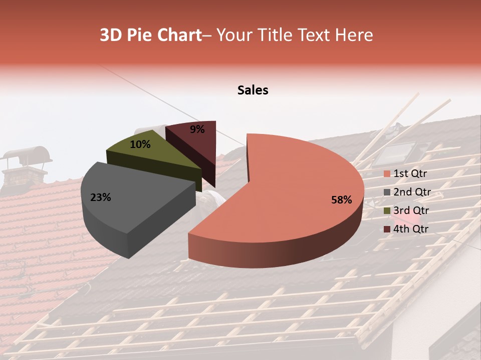 A Couple Of Men Working On A Roof PowerPoint Template