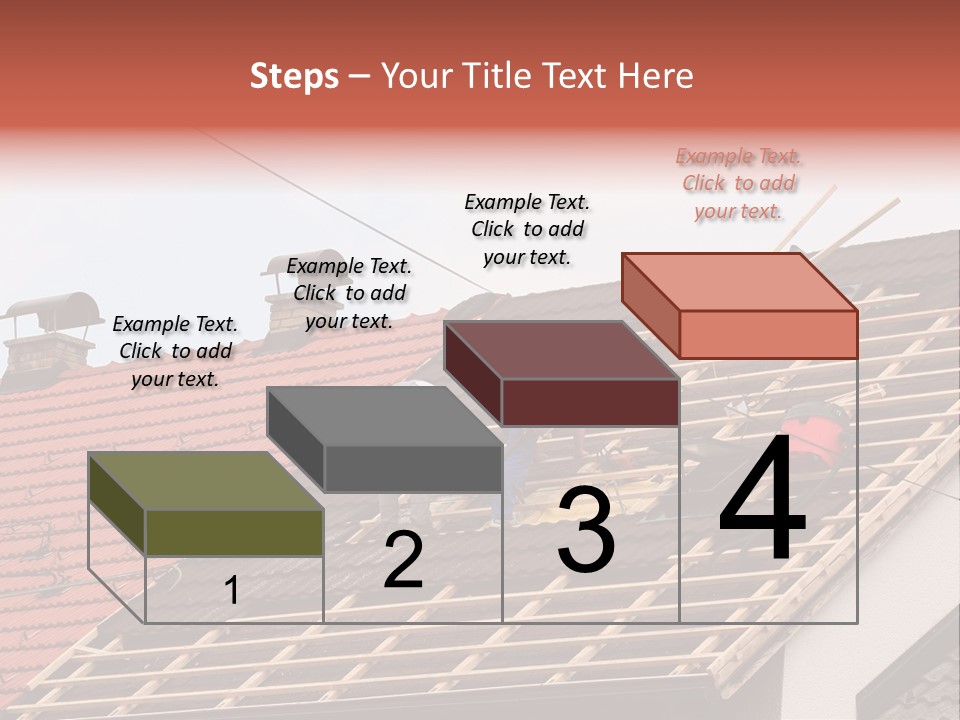 A Couple Of Men Working On A Roof PowerPoint Template