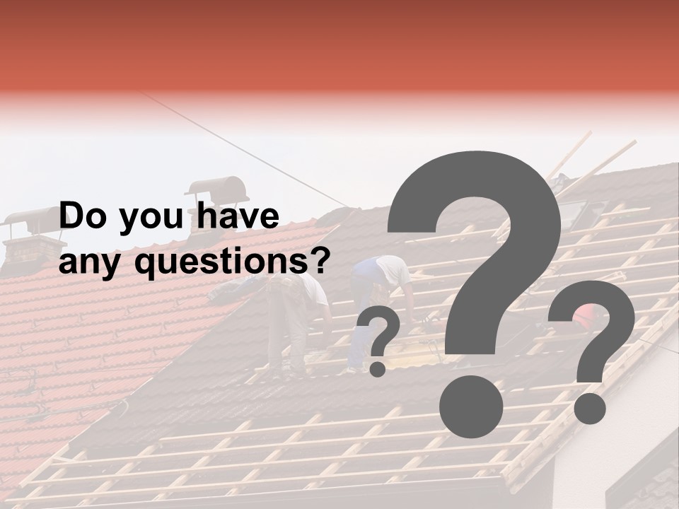 A Couple Of Men Working On A Roof PowerPoint Template