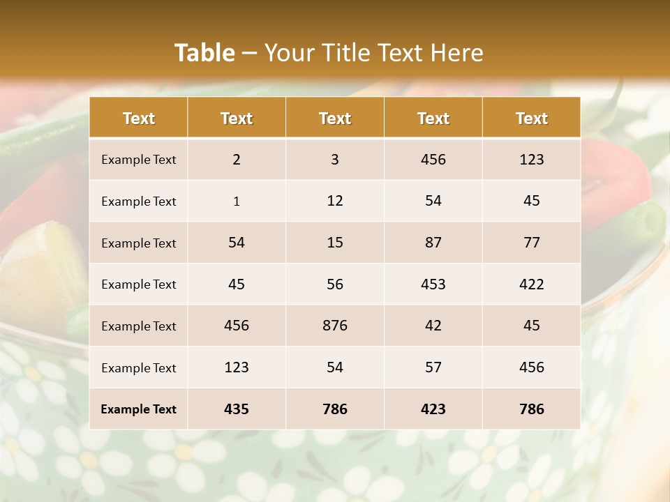 Selective Appetizer Fresh PowerPoint Template