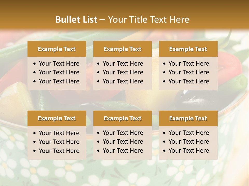 Selective Appetizer Fresh PowerPoint Template